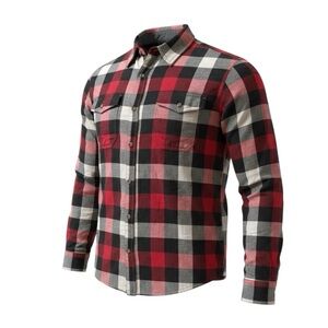 RedHead Men’s Red, Black, and White Buffalo Plaid Flannel Shirt. Size Medium